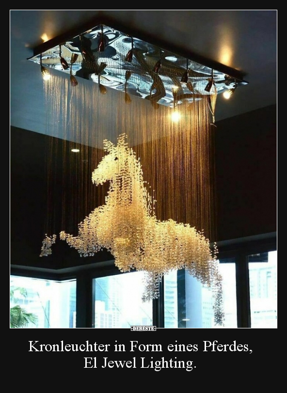 Kronleuchter in Form eines Pferdes, El Jewel Lighting. - Lustige Bilder | DEBESTE.de