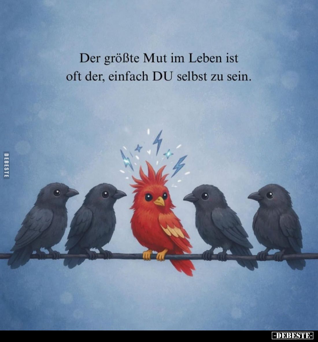 Der größte Mut im Leben ist oft der, einfach DU selbst zu sein.