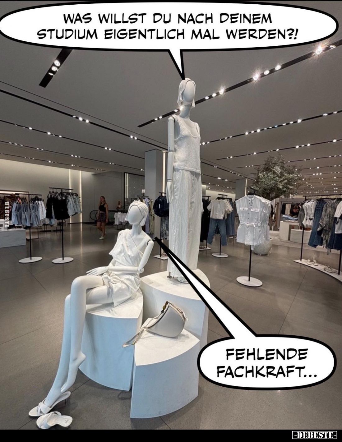 Was willst du nach deinem Studium eigentlich mal werden?!
-
Fehlende Fachkraft...