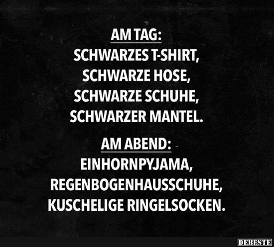 Am Tag: Schwarzes T-Shirt, schwarze Hose.. - Lustige Bilder | DEBESTE.de