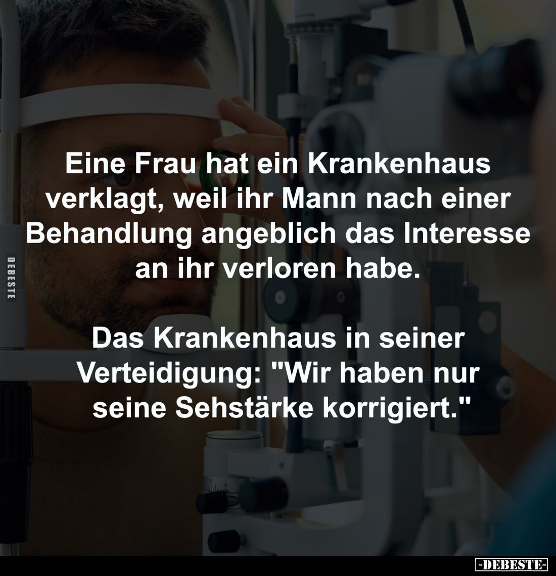 Eine Frau hat ein Krankenhaus verklagt, 
weil ihr Mann nach einer Behandlung 
angeblich das Interesse an ihr verloren 
hab...