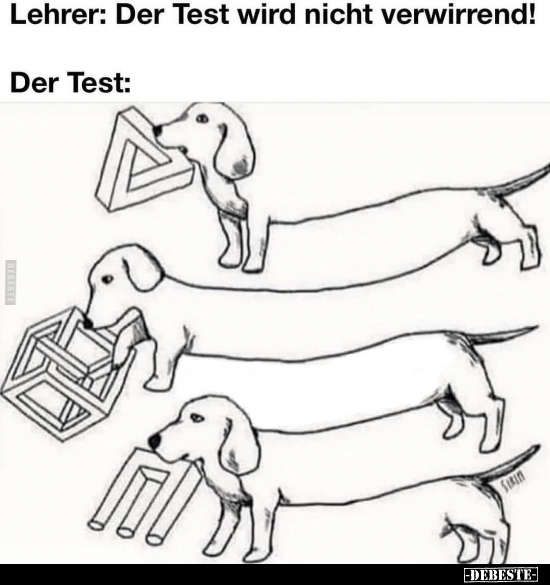 Lehrer: Der Test wird nicht verwirrend!.. - Lustige Bilder | DEBESTE.de