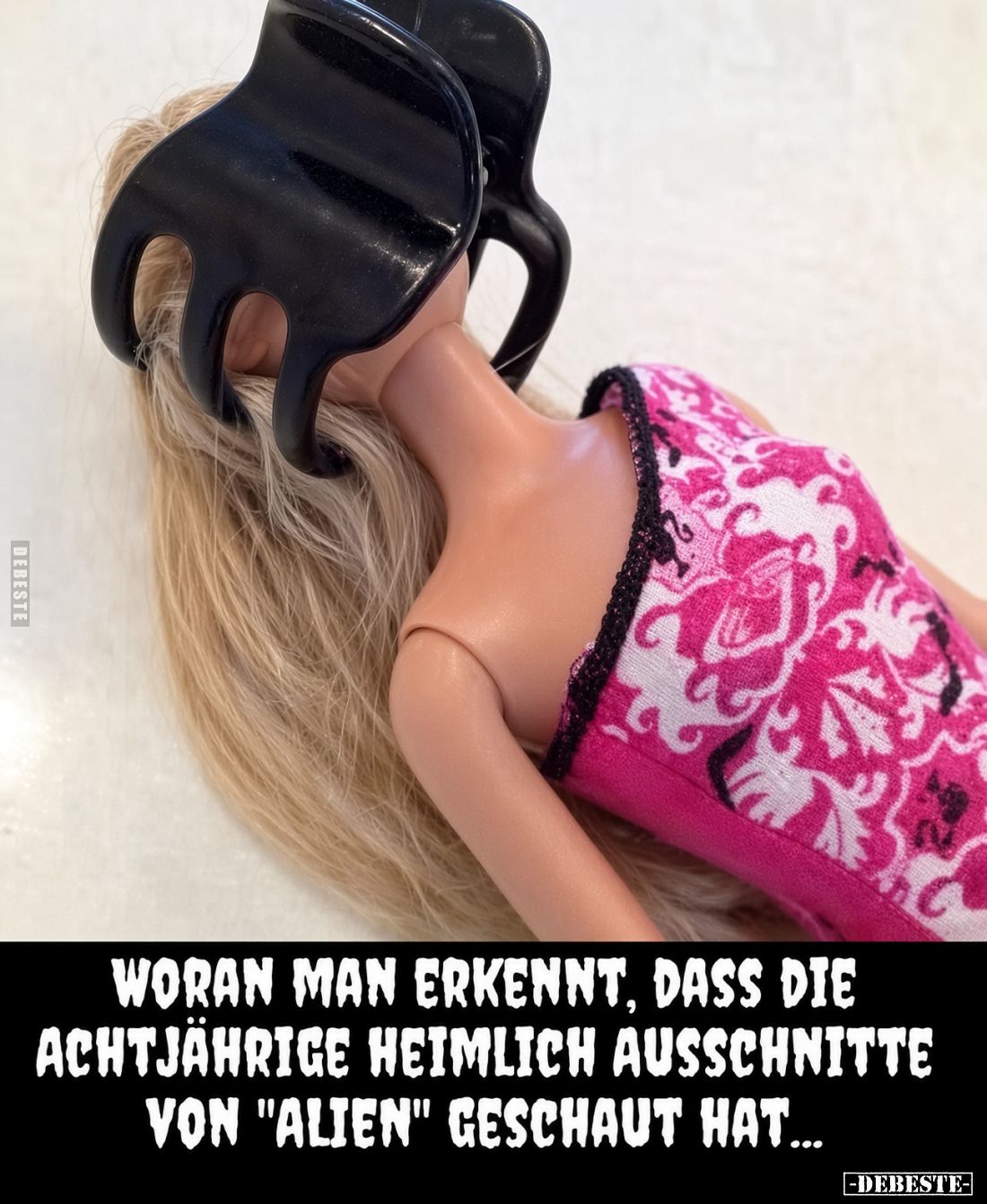 Woran man erkennt, dass die achtjährige heimlich Ausschnitte von "Alien" geschaut hat...