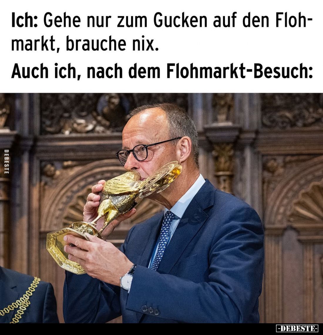 Ich: Gehe nur zum Gucken auf den Flohmarkt, brauche nix. -
Auch ich, nach dem Flohmarkt-Besuch: