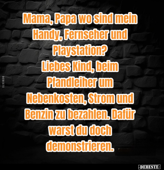 Mama, Papa wo sind mein Handy, Fernseher und.. - Lustige Bilder | DEBESTE.de