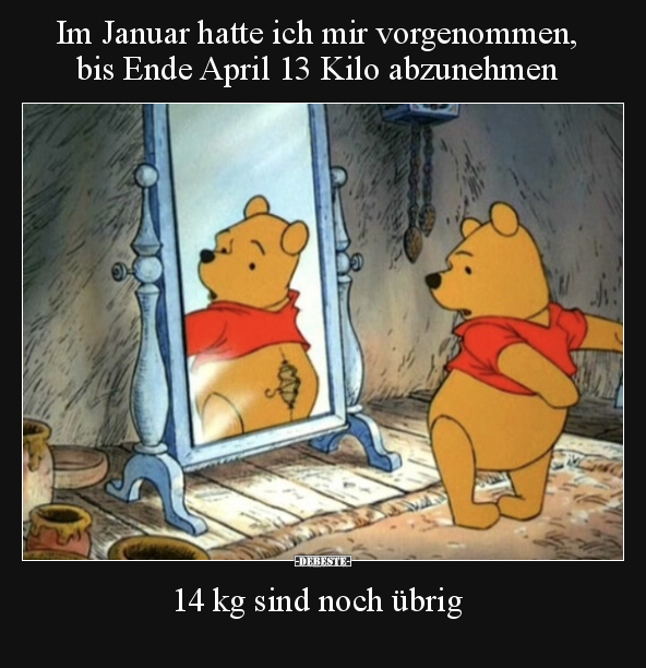 Im Januar hatte ich mir vorgenommen, bis Ende April 13 Kilo.. - Lustige Bilder | DEBESTE.de