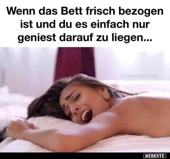Wenn das Bett frisch bezogen ist und du es einfach nur.. - Lustige Bilder | DEBESTE.de