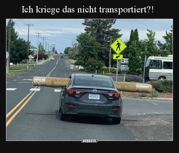 Ich kriege das nicht transportiert?!.. - Lustige Bilder | DEBESTE.de