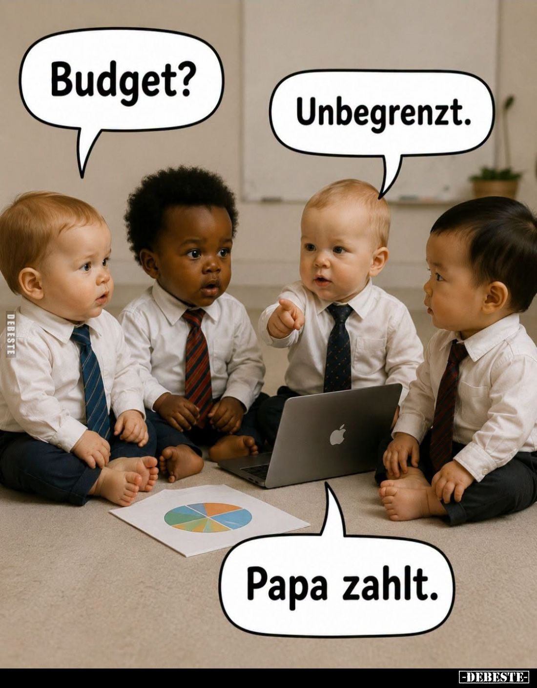 Budget? -
Unbegrenzt. -
Papa zahlt.