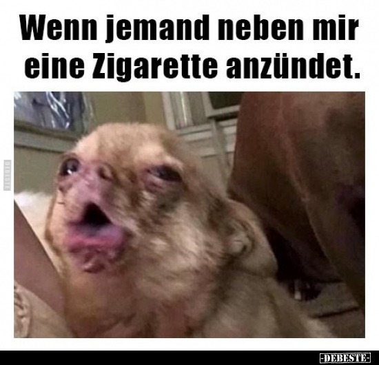 Wenn jemand neben mir eine Zigarette anzündet... - Lustige Bilder | DEBESTE.de