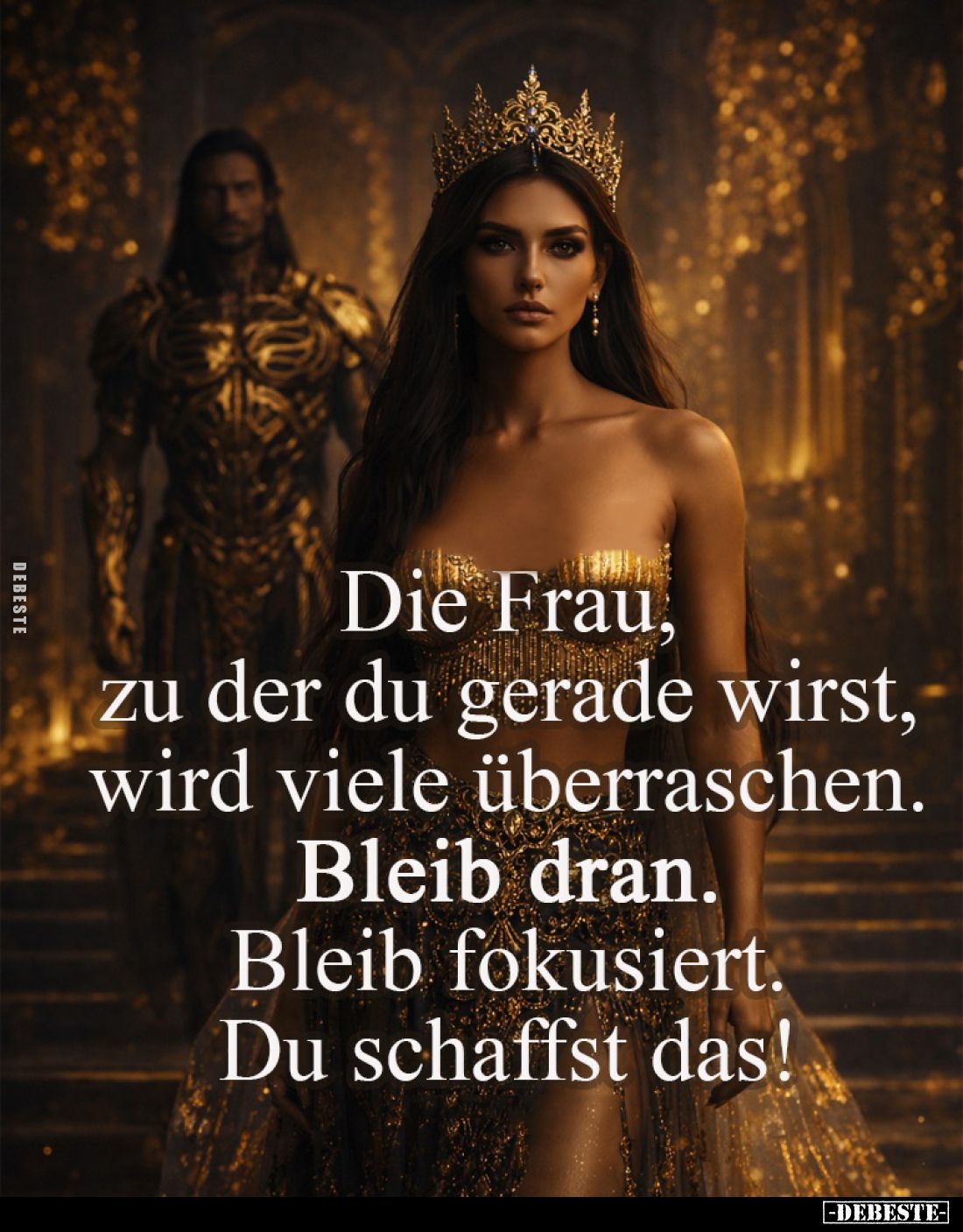 Die Frau, zu der du gerade wirst, wird viele überraschen. Bleib dran. Bleib fokusiert. Du schaffst das!