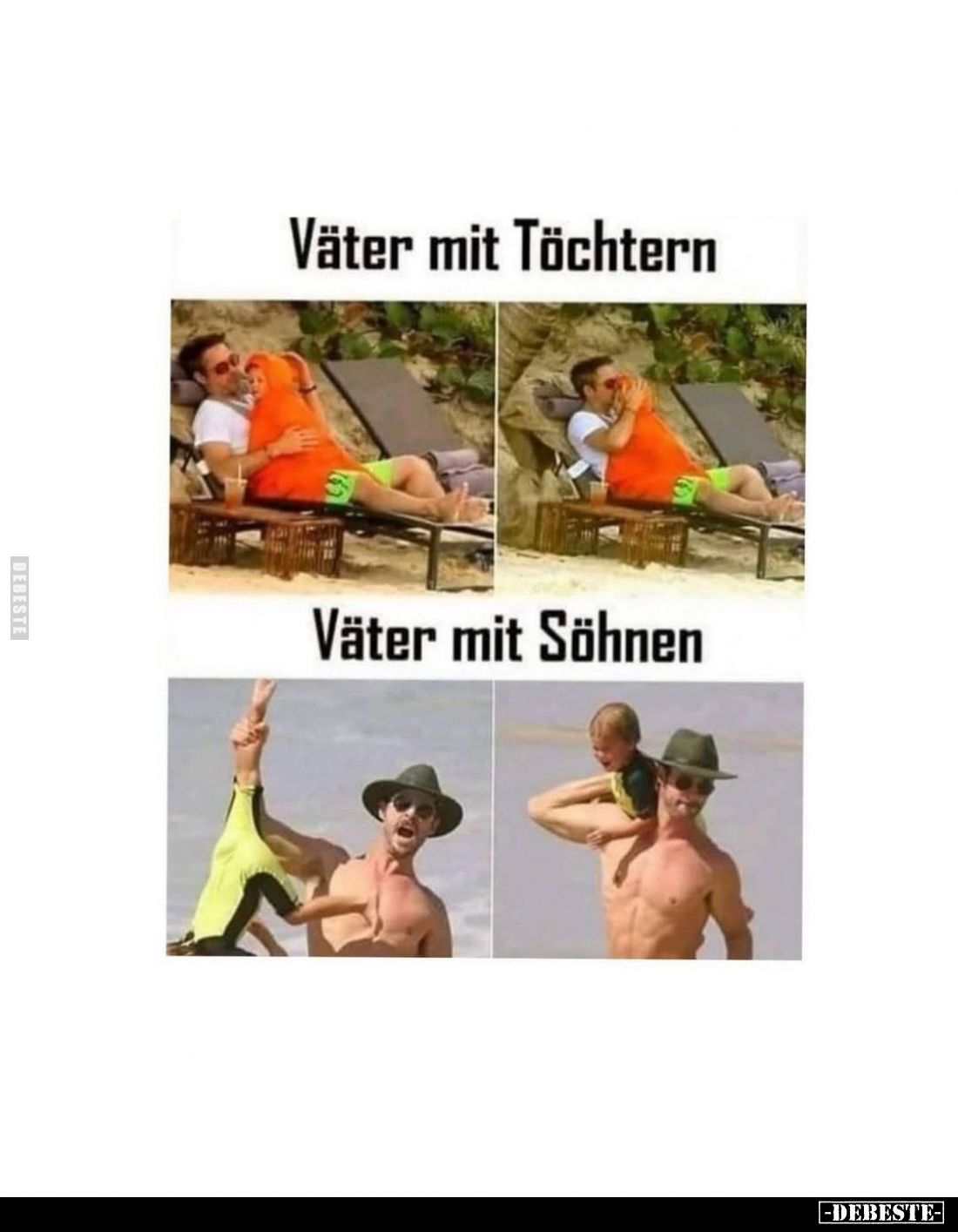 Väter mit Töchtern - Väter mit Söhnen.. - Lustige Bilder | DEBESTE.de