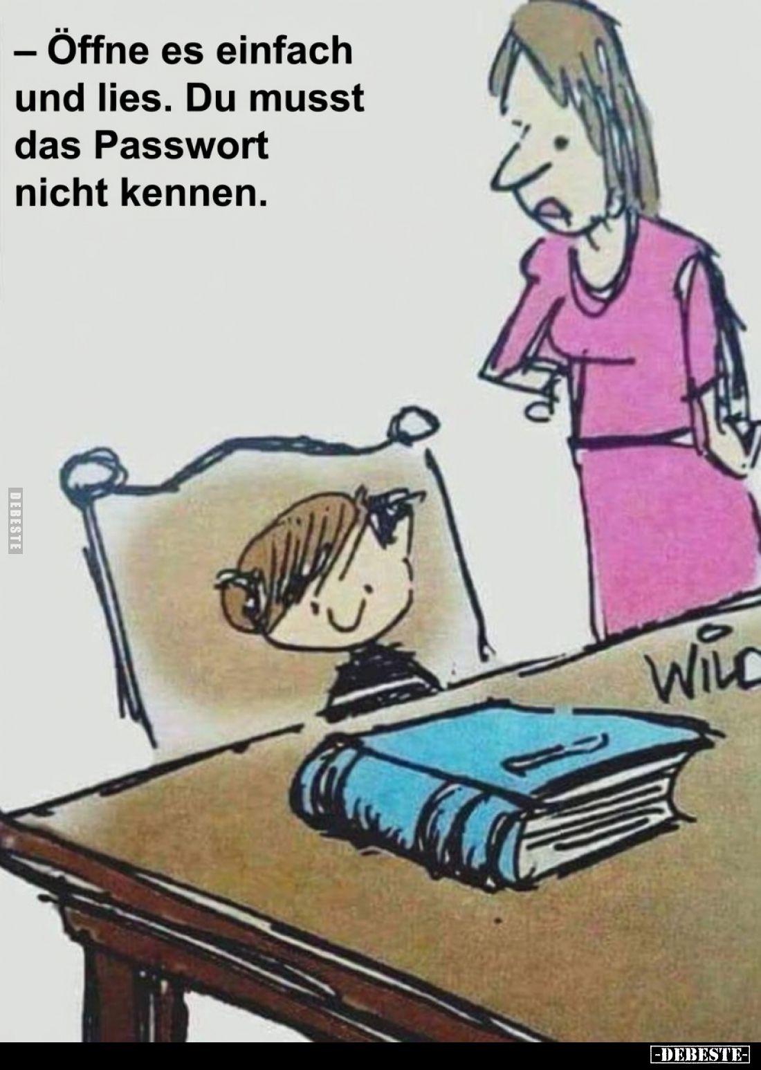 - Öffne es einfach und lies. Du musst das Passwort nicht kennen.