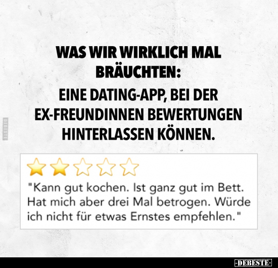 Was wir wirklich mal bräuchten: Eine Dating-App, bei der.. - Lustige Bilder | DEBESTE.de