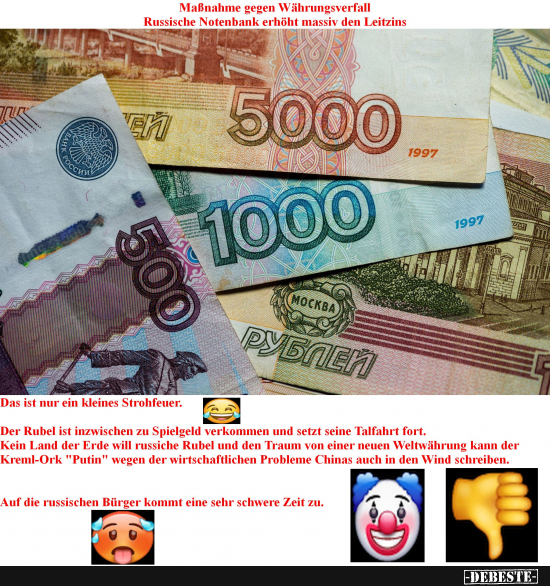 Putin fährt Russland mit Volldampf an die Wand. - Lustige Bilder | DEBESTE.de