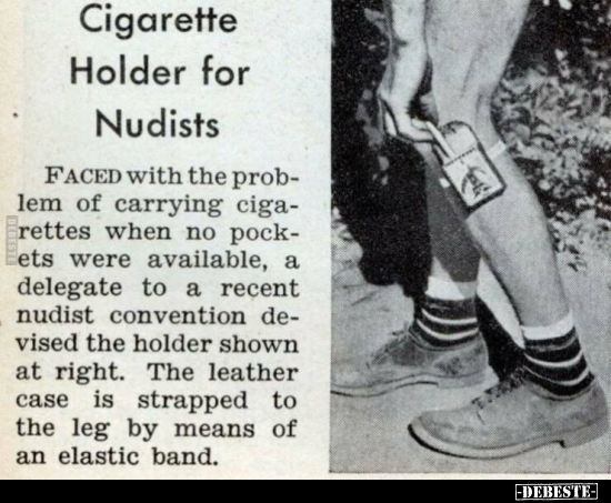 Cigarette Holder for Nudists