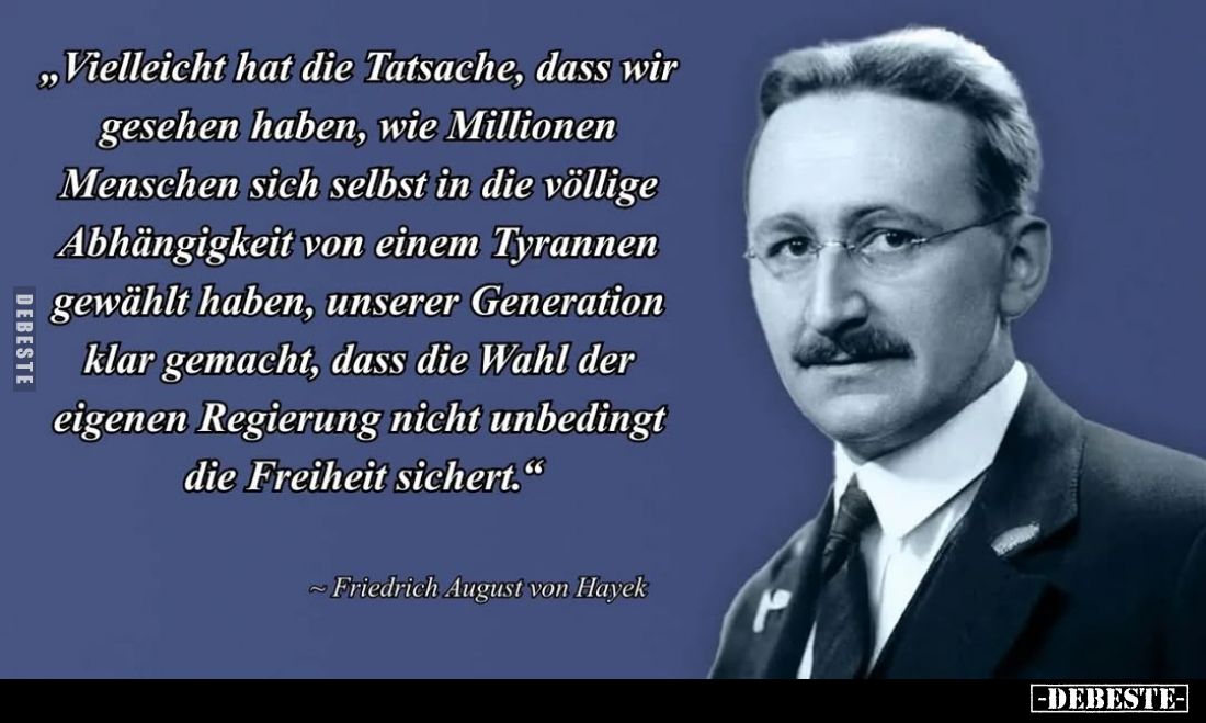 Vielleicht hat die Tatsache, dass wir gesehen haben, wie Millionen Menschen sich selbst in die völlige Abhängigkeit von einem...
