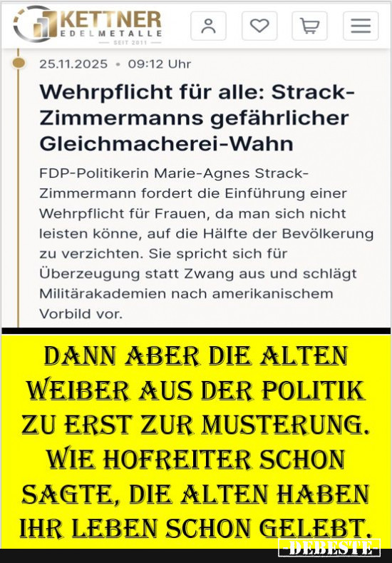 Wehrpflicht Frauen - Lustige Bilder | DEBESTE.de