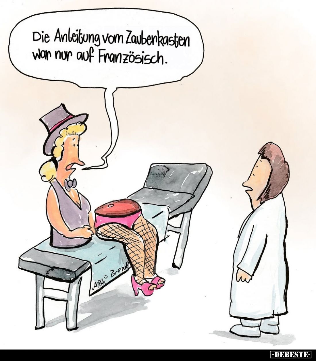 Die Anleitung vom Zauberkasten war nur auf Französisch.