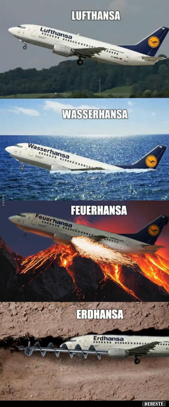 Lufthansa / Wasserhansa / Feuerhansa.. - Lustige Bilder | DEBESTE.de