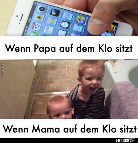 Wenn Papa auf dem Klo sitzt.. - Lustige Bilder | DEBESTE.de