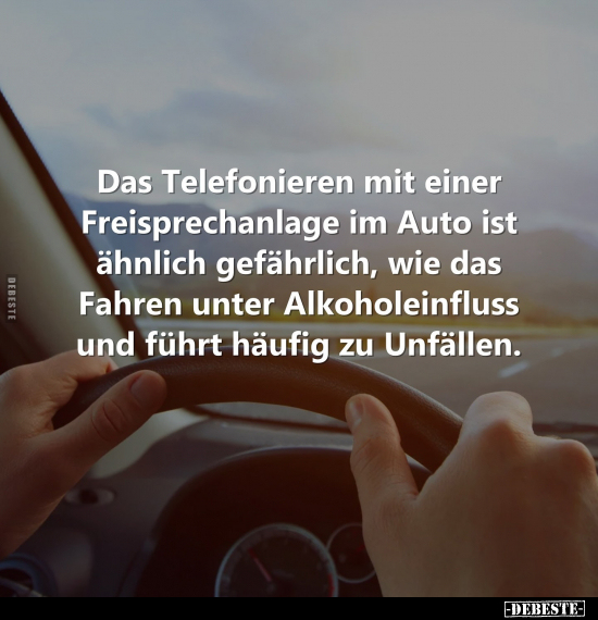 Das Telefonieren mit einer Freisprechanlage im Auto ist.. - Lustige Bilder | DEBESTE.de