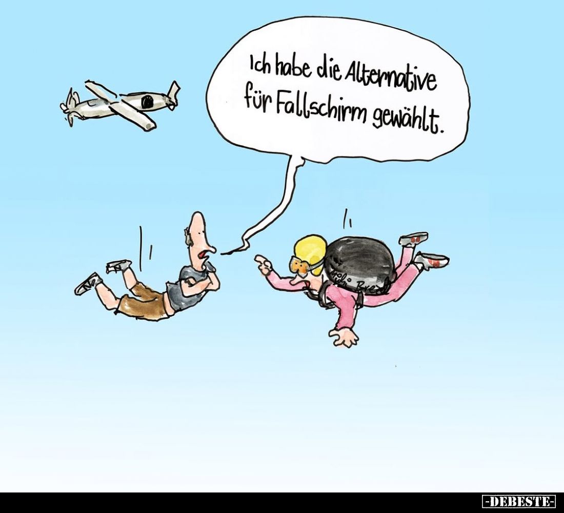 Ich habe die Alternative für Fallschirm gewählt.