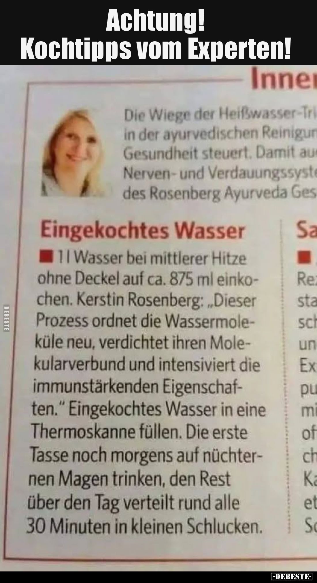 Achtung! Kochtipps vom Experten!