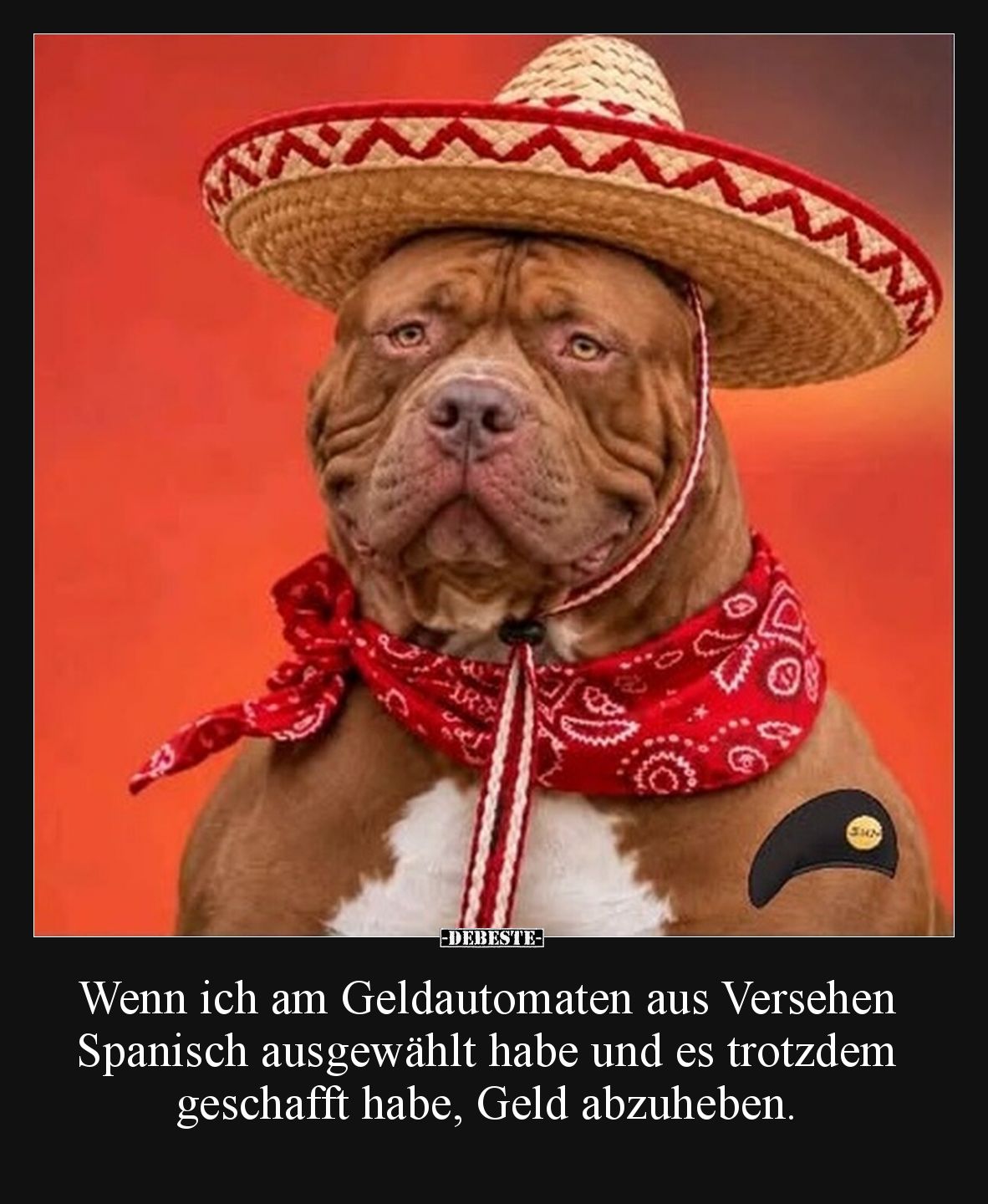 Wenn ich am Geldautomaten aus Versehen Spanisch ausgewählt habe und es trotzdem geschafft habe, Geld abzuheben.