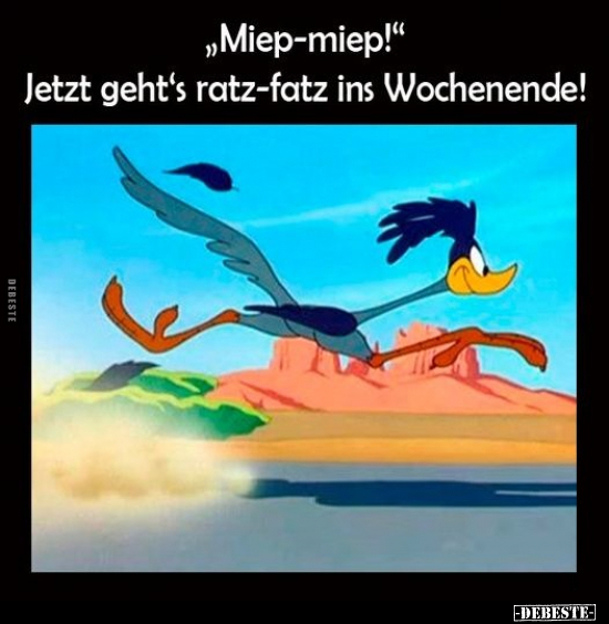"Miep-miep!" Jetzt geht's ratz-fatz ins Wochenende!.. - Lustige Bilder | DEBESTE.de