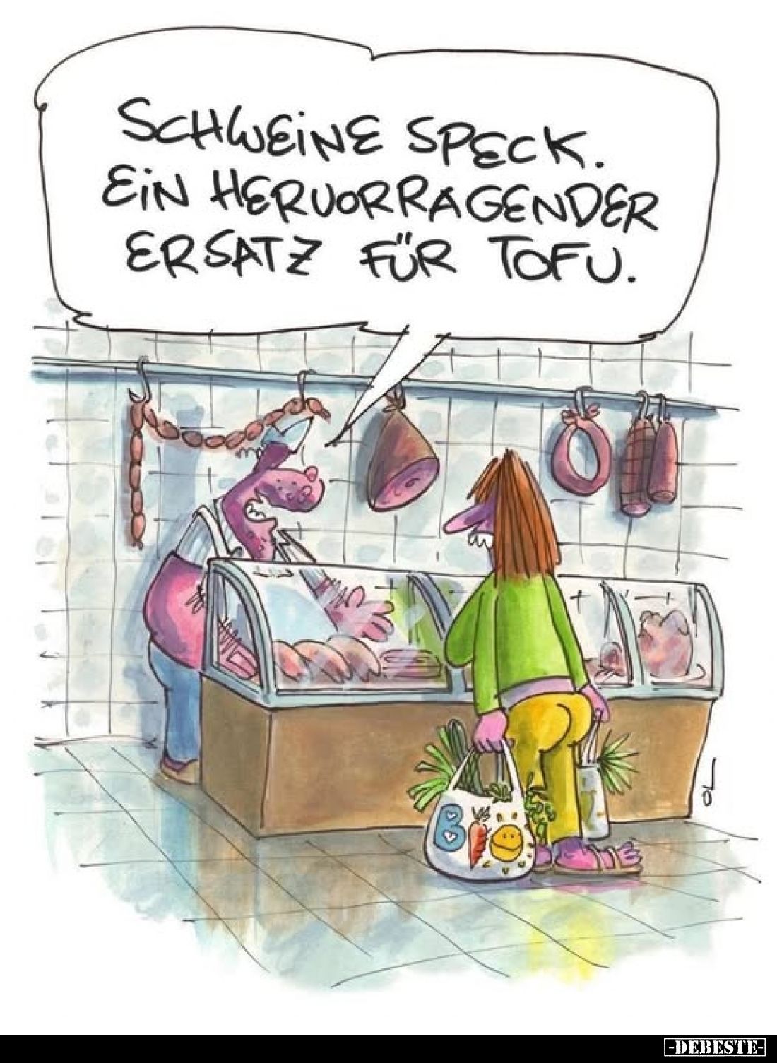 Schweinespeck. Ein hervorragender Ersatz für Tofu.
