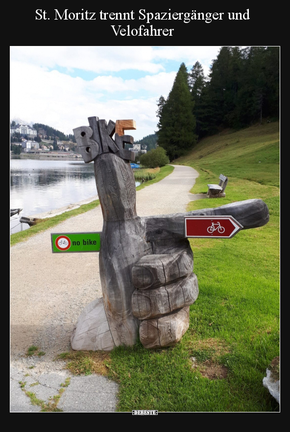 St. Moritz trennt Spaziergänger und Velofahrer.. - Lustige Bilder | DEBESTE.de