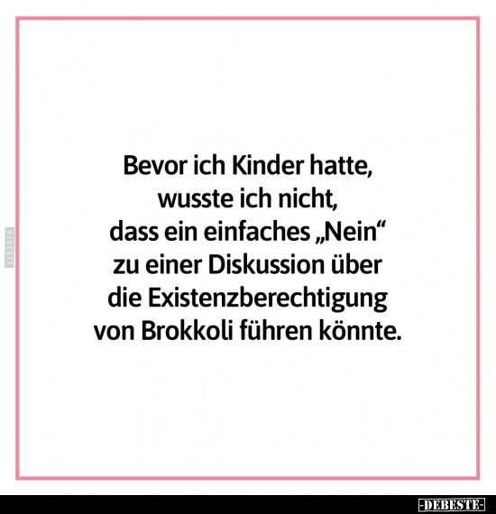 Kinder, Diskussion, Brokkoli