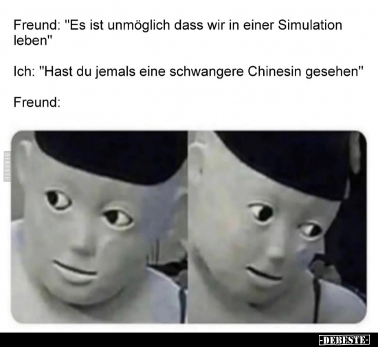 Freund: "Es ist unmöglich dass wir in einer Simulation.." - Lustige Bilder | DEBESTE.de