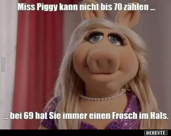Miss Piggy kann nicht bis 70 zählen... - Lustige Bilder | DEBESTE.de