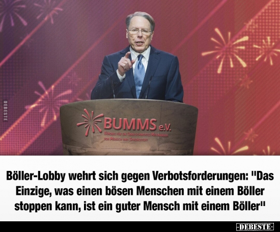Böller-Lobby wehrt sich gegen Verbotsforderungen.. - Lustige Bilder | DEBESTE.de