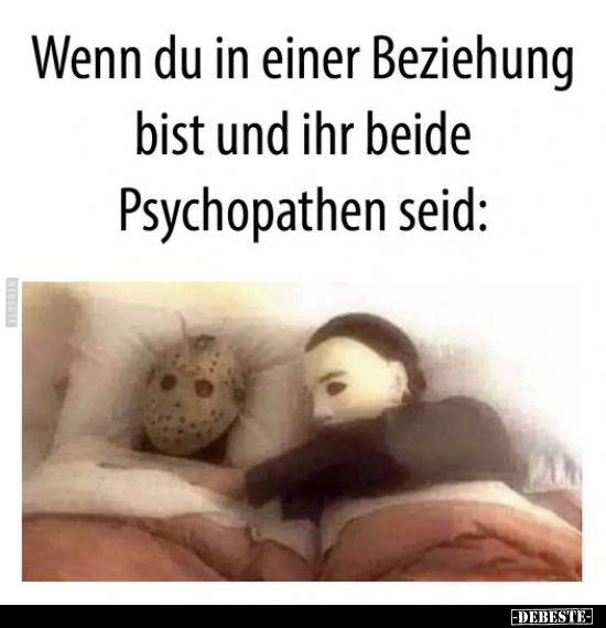 Wenn du in einer Beziehung bist und ihr beide Psychopathen seid.. - Lustige Bilder | DEBESTE.de