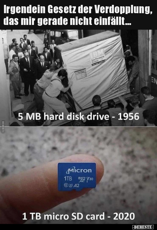 Irgendein Gesetz der Verdopplung, das mir gerade nicht..