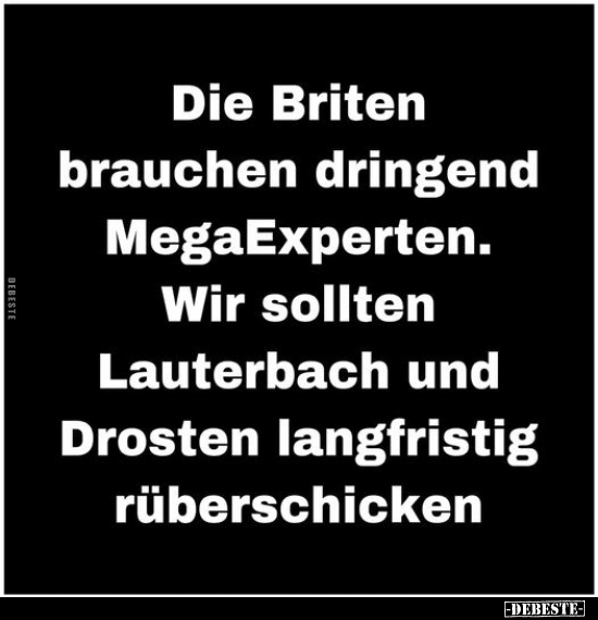 Die Briten brauchen dringend MegaExperten... - Lustige Bilder | DEBESTE.de