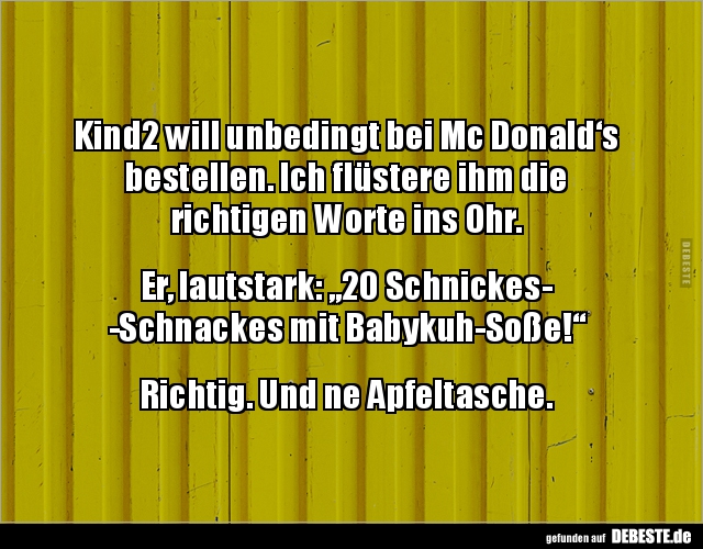Kind2 will unbedingt bei Mc Donald‘s bestellen.. - Lustige Bilder | DEBESTE.de