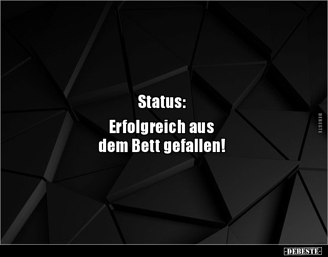 Status: Erfolgreich aus dem Bett.. - Lustige Bilder | DEBESTE.de