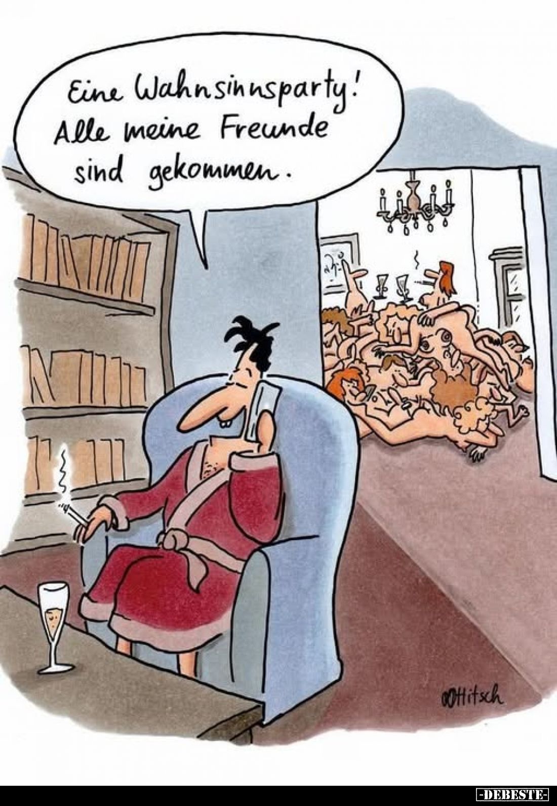 Eine Wahnsinnsparty!
Alle meine Freunde sind gekommen.