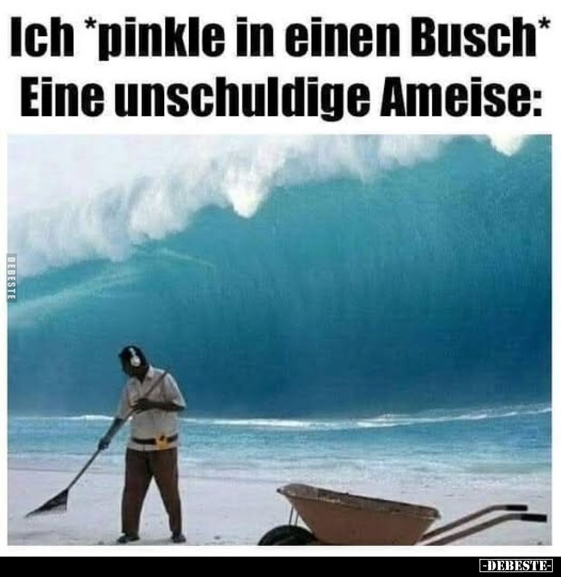 Ich *pinkle in einen Busch* - Eine unschuldige Ameise: