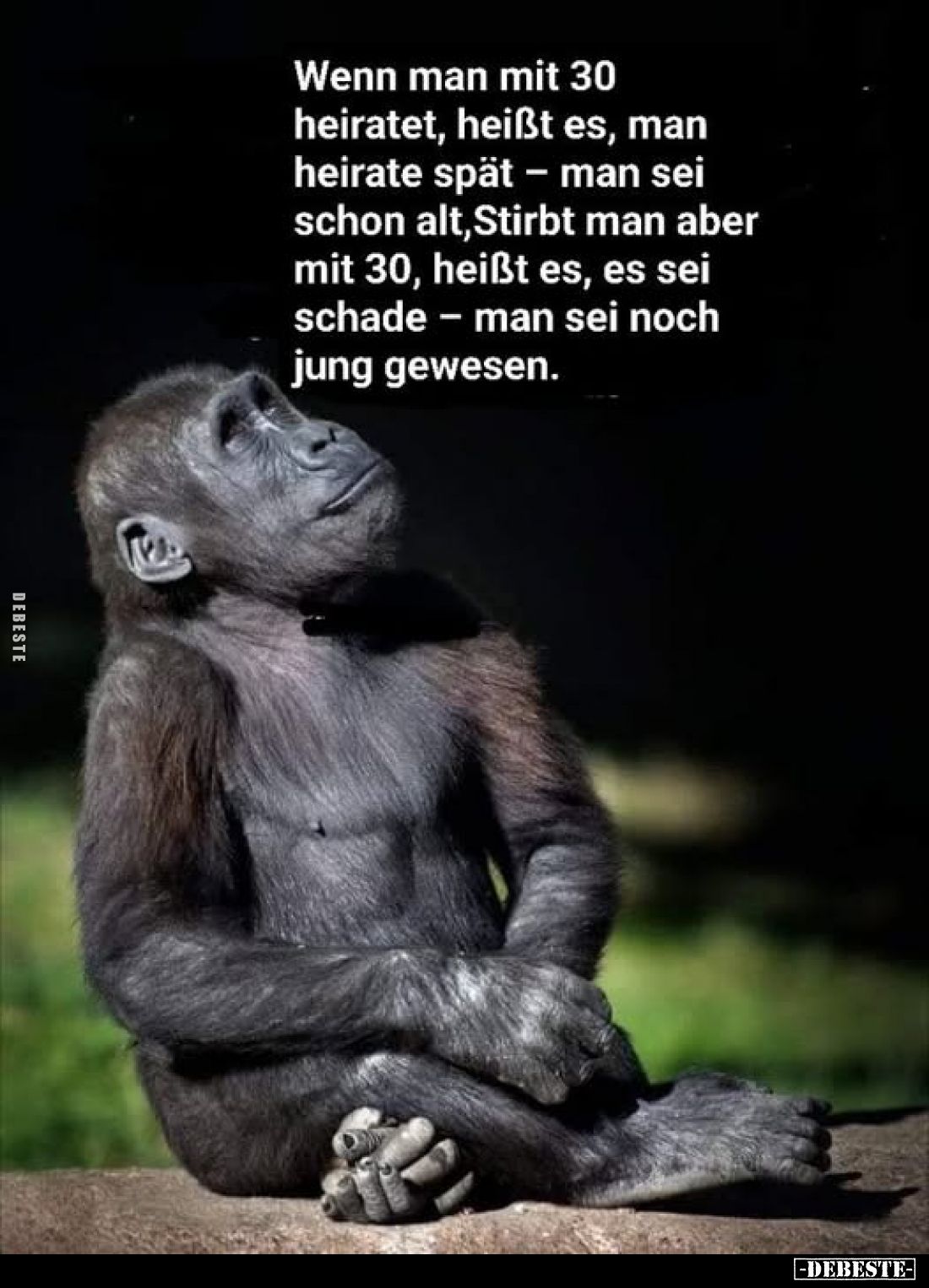 Wenn man mit 30 heiratet, heißt es, man heirate spät - man sei schon alt, Stirbt man aber mit 30, heißt es, es sei schade - m...