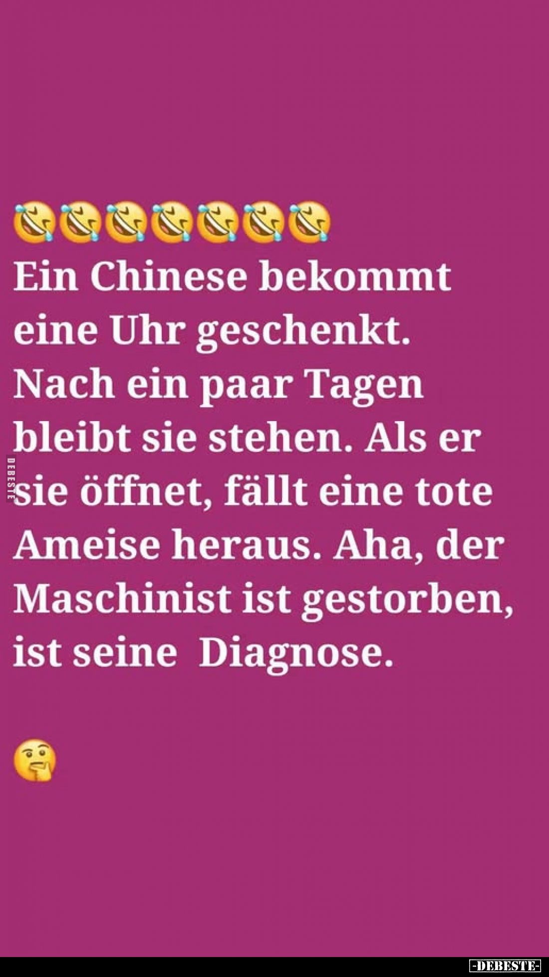 Ein Chinese bekommt eine Uhr geschenkt.. - Lustige Bilder | DEBESTE.de