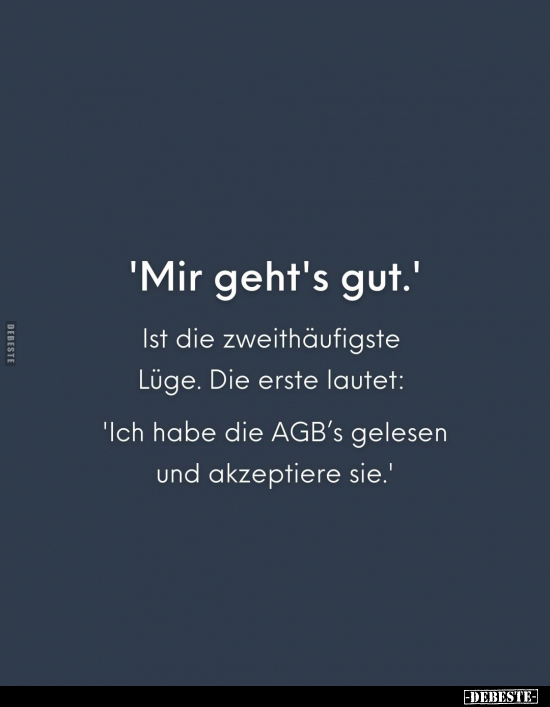 'Mir geht's gut'.. - Lustige Bilder | DEBESTE.de