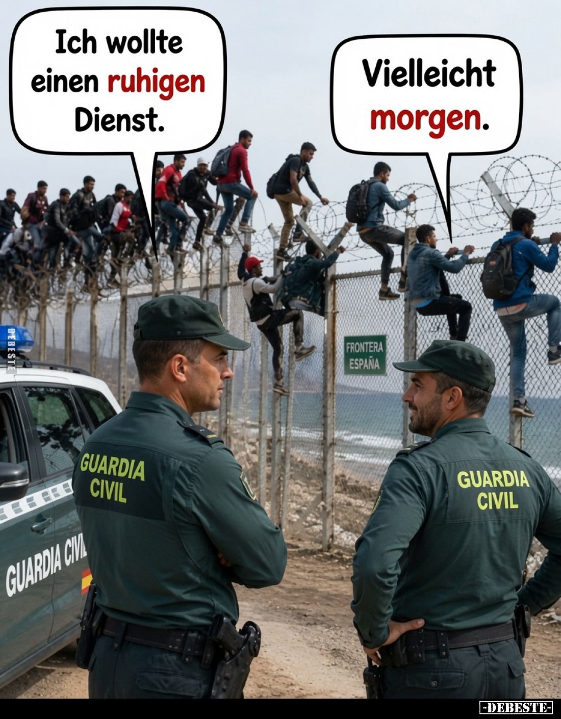Ich wollte einen ruhigen Dienst.
Vielleicht morgen.
