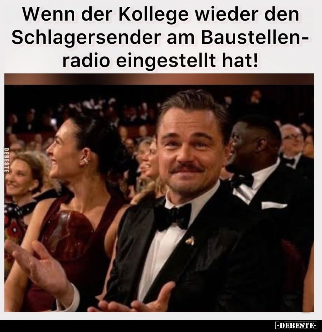 Wenn der Kollege wieder den Schlagersender am Baustellenradio eingestellt hat!