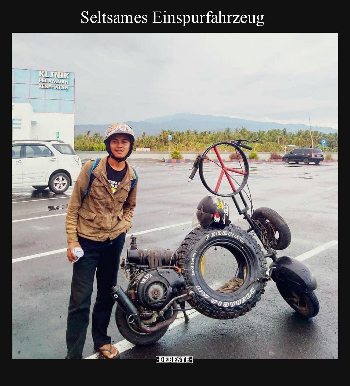 Seltsames Einspurfahrzeug