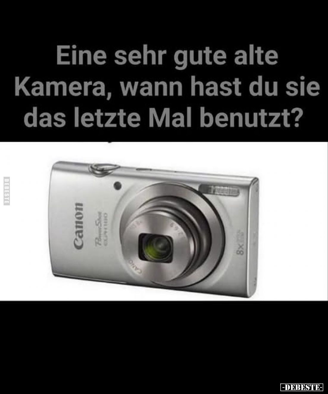 Eine sehr gute alte Kamera, wann hast du sie das letzte Mal benutzt?